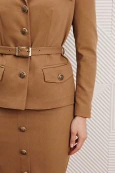 Костюм с юбкой 25-2935 бежевый Мода-Юрс