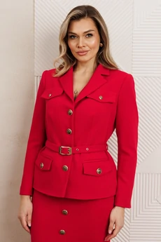 Костюм с юбкой 25-2935 красный Мода-Юрс