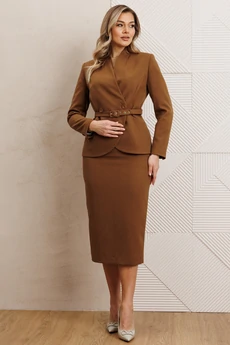 Костюм с юбкой 25-2940 кэмел Мода-Юрс
