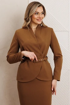 Костюм с юбкой 25-2940 кэмел Мода-Юрс