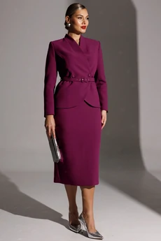 Костюм с юбкой  25-2940 ежевика Мода-Юрс