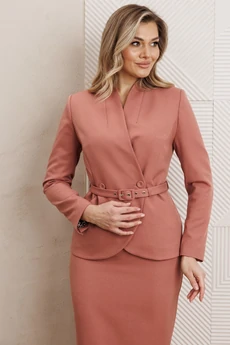 Костюм с юбкой 25-2940 пудра Мода-Юрс