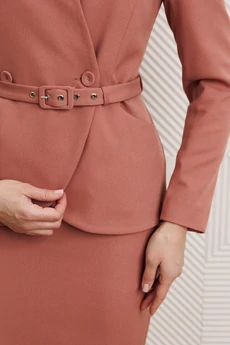 Костюм с юбкой 25-2940 пудра Мода-Юрс