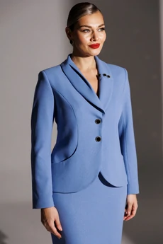 Костюм с юбкой 25-2942 голубой Мода-Юрс