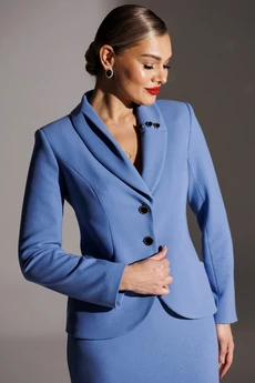 Костюм с юбкой 25-2942 голубой Мода-Юрс