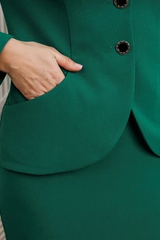 Костюм с юбкой  25-2942 зеленый Мода-Юрс