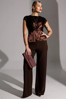 Костюм брючный 25-2947 коричневый Мода-Юрс