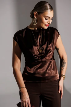 Костюм брючный 25-2947 коричневый Мода-Юрс