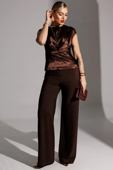 Костюм брючный 25-2947 коричневый Мода-Юрс