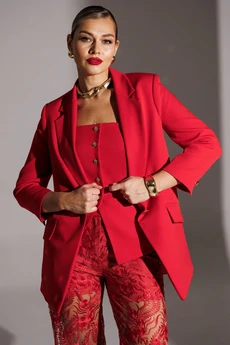 Жакет 25-2951 красный Мода-Юрс