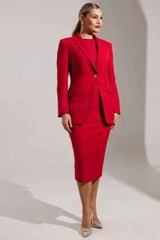 Костюм с платьем 26-2959 красный Мода-Юрс