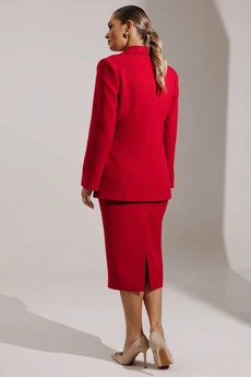 Костюм с платьем 26-2959 красный Мода-Юрс
