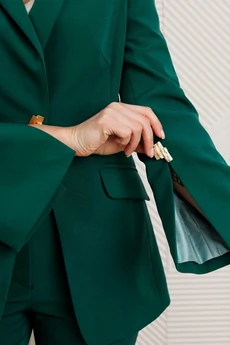 Костюм брючный 26-2960 темно-зеленый Мода-Юрс