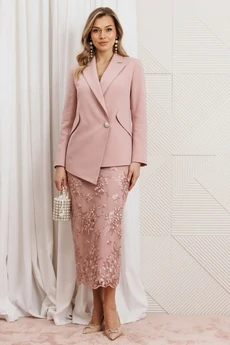 Костюм с юбкой 26-2962 пыльная роза Мода-Юрс