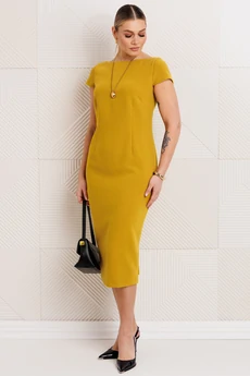 Костюм с платьем 26-2969 горчица Мода-Юрс