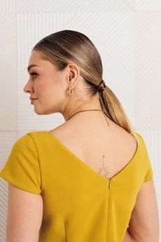 Костюм с платьем 26-2969 горчица Мода-Юрс