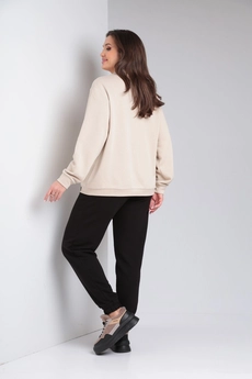 Костюм брючный 491 бежевый + черный Modema