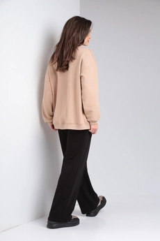 Костюм брючный 496 какао + черный Modema