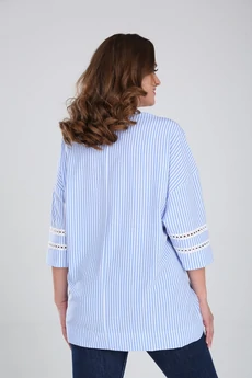 Блузка 767-2 голубая полоска Modema