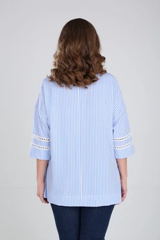 Блузка 767-2 голубая полоска Modema