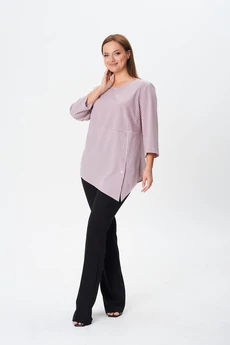 Блузка 769-2 розово-серая полоска Modema