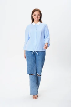 Рубашка 770-1 голубая полоска Modema