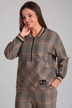 Костюм брючный 073 серый Мублиз