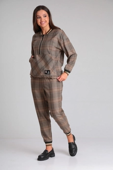 Костюм брючный 073 серый Мублиз