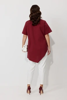 Костюм брючный 157 вино+молоко Мублиз