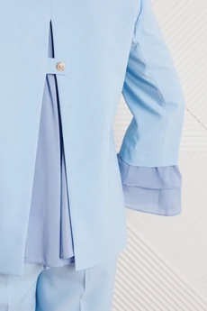 Костюм брючный 226 голубой Мублиз