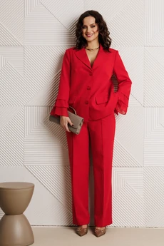 Костюм брючный 226 красный Мублиз