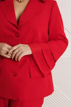 Костюм брючный 226 красный Мублиз