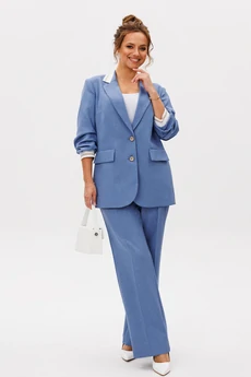 Костюм брючный 242 голубой Мублиз