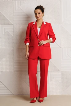 Костюм брючный 242 красный Мублиз