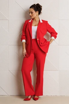 Костюм брючный 242 красный Мублиз