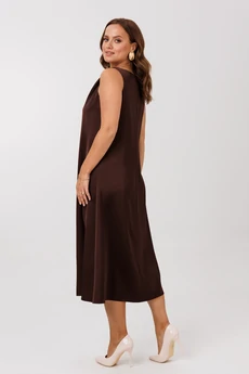 Костюм с платьем 332 шоколад+беж Мублиз