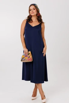 Костюм с платьем 332 синий+беж Мублиз