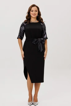 Платье 296 черный Мублиз