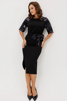 Платье 296 черный Мублиз