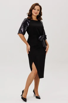 Платье 296 черный Мублиз