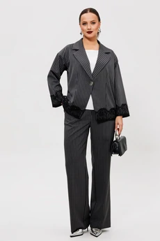 Костюм брючный 306 черный Мублиз