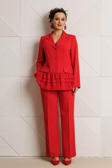 Костюм брючный 311 красный Мублиз