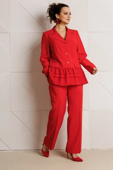 Костюм брючный 311 красный Мублиз