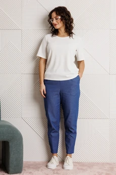 Костюм брючный 318 синий Мублиз