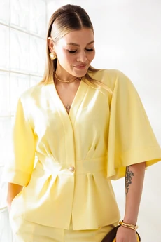 Костюм брючный 324 желтый Мублиз