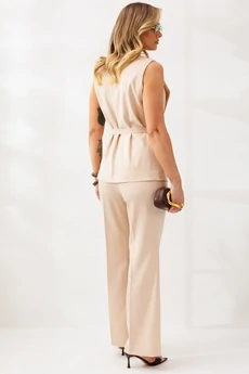 Костюм брючный 326 бежевый Мублиз