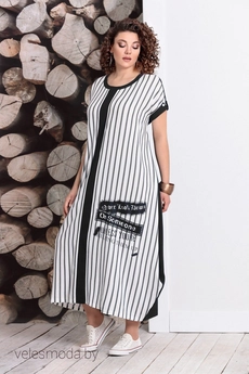 Платье 332 черная полоска Мублиз