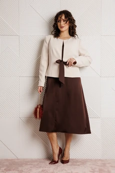 Костюм с платьем 332 шоколад+беж Мублиз