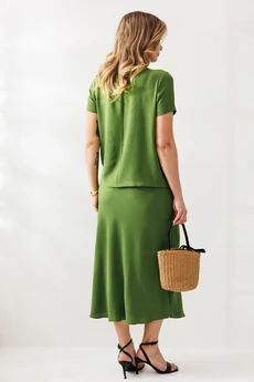 Костюм с юбкой 333 олива Мублиз