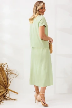 Костюм с юбкой 333 фисташка Мублиз